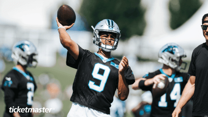 Carolina Panthers wide receiver Laviska Shenault Jr. runs through drills at  the NFL football team's training camp on Saturday, July 29, 2023, in  Spartanburg, S.C. (AP Photo/Jacob Kupferman Stock Photo - Alamy