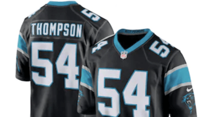 Shaq Thompson Carolina Panthers #54 Jersey St. Patricks Day Kelly