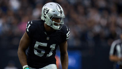 Las Vegas Raiders defensive end Malcolm Koonce (51) plays against the New  England Patriots during an NFL preseason football game, Friday, Aug. 26,  2022, in Las Vegas. (AP Photo/John Locher Stock Photo - Alamy