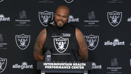 NFL: Las Vegas Raiders tackle Morris Knolls Jermaine Eluemunor