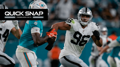 Raiders beat Dolphins 15-13 to remain unbeaten in preseason