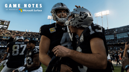 Game Notes: Oakland Raiders 24, Chicago Bears 21