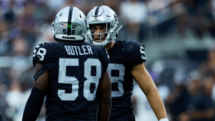 Las Vegas Raiders linebacker Luke Masterson (59) against the Indianapolis  Colts during the first half of an NFL football game, Sunday, Nov 13, 2022,  in Las Vegas. (AP Photo/Rick Scuteri Stock Photo - Alamy