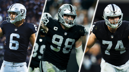 Las Vegas Raiders offensive tackle Kolton Miller (74) blocks during an NFL  football game, Sunday, Sept. 17, 2023, in Orchard Park, NY. (AP Photo/Matt  Durisko Stock Photo - Alamy