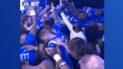 2020 NFL Week 7 Lions at Falcons  Locker room celebration 