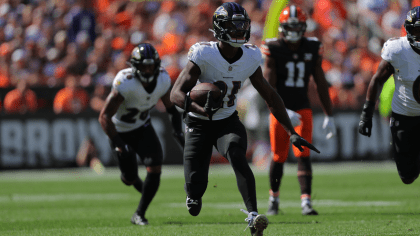 Baltimore Ravens cornerback Brandon Stephens (21) stands on the