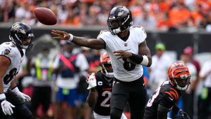 Ravens' mascot carted off at halftime with apparent injury