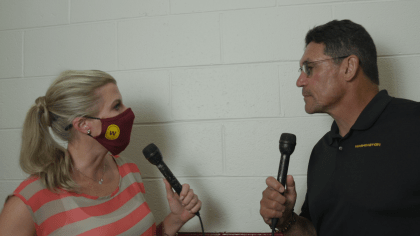 HC Ron Rivera: It has to stay one game at a time  Postgame locker room  interview with Julie Donaldson