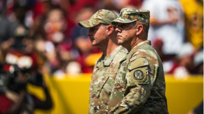 The NFL is honoring the U.S. military with a Salute to Service