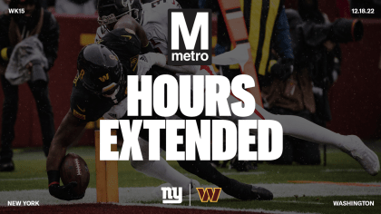 Metro extends hours for Washington Commanders Chicago Bears game