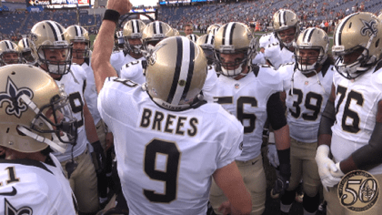 New Orleans Saints pre-game chant during an NFL football game at