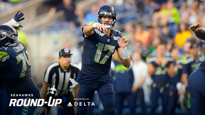 Jacob Eason of the Seattle Seahawks throws a pass in the third News  Photo - Getty Images