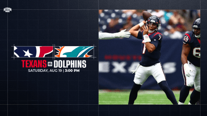 Texans vs. Dolphins: Houston hosts Miami Saturday afternoon, with rookie  quarterback C.J. Stroud starting second preseason game - ABC13 Houston