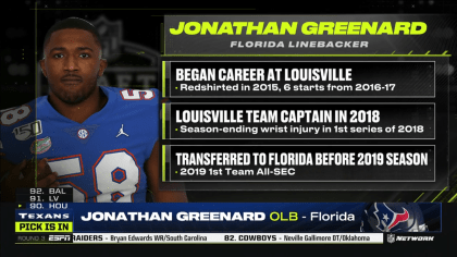 NFL Draft  Florida OLB Jonathan Greenard No. 90 overall pick