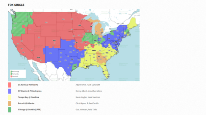 NFL Week 3 TV coverage maps