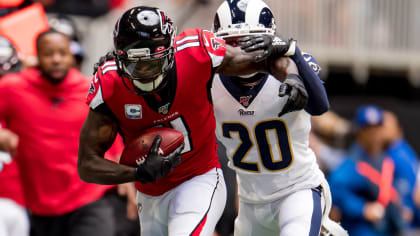 Los Angeles Rams cornerback Jordan Jones (38) reacts during the