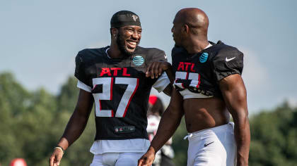 Falcons training camp: Richie Grant gets INT, Mayfield returns