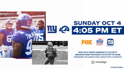 New York Giants vs. Los Angeles Rams How to Watch Listen Live Stream Week 4