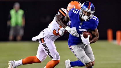 21) OBJ helped to the sideline with a knee injury