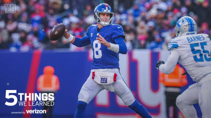 New York Giants drop home game to Detroit, 31-18