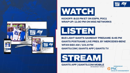 Watch Giants @ Buccaneers Live Stream