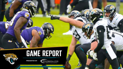 Ravens sack Minshew 5 times in 40-14 rout of Jaguars