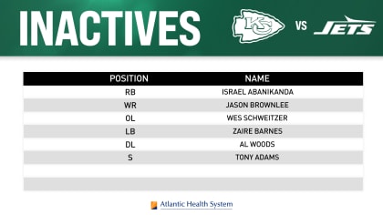 Week 14 inactives: Seattle Seahawks vs. New York Jets