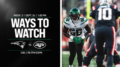 Patriots vs Jets: Time, TV schedule and how to watch online