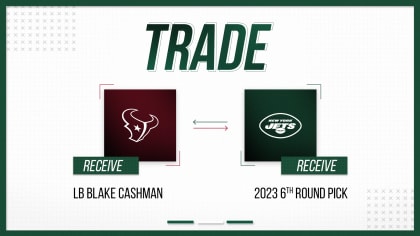 Jets Trade LB Blake Cashman to Texans for 2023 Sixth-Round Pick