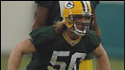 Green Bay Packers' first round draft pick AJ Hawk during practice
