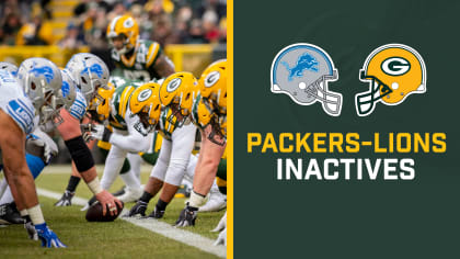 Packers, Lions release inactives for Thursday Night Football