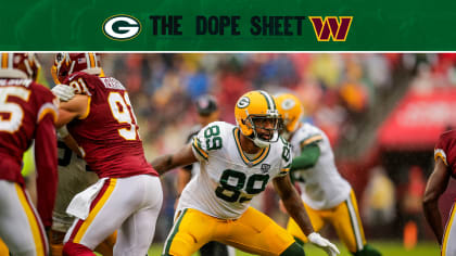 Dope Sheet: Packers travel to take on Commanders