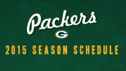 Packers Announce 2015 Schedule