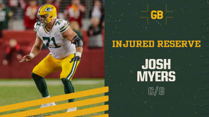 Packers place C/G Josh Myers on injured reserve