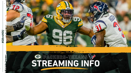 How to stream, watch Packers-Texans game on TV