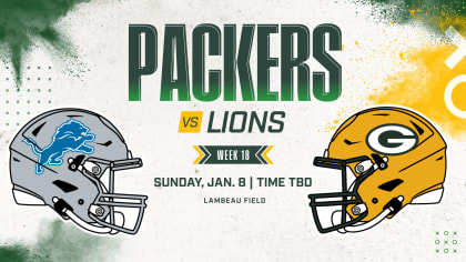 Packers-Lions game set for Sunday at Lambeau Field