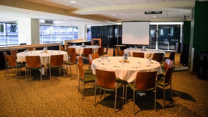 We enjoyed the warmth of indoor club seats at Lambeau Field