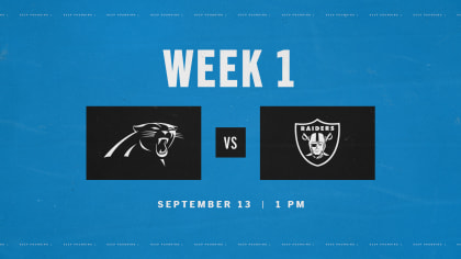 Find out how to watch and stream the Panthers-Raiders matchup in Week 1