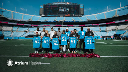 Carolina Panthers Support Breast Cancer Awareness at Sunday's Game for NFL's  Crucial Catch Initiative