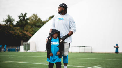 Carolina Panthers' Gerald McCoy (93) runs a drill during practice at the  NFL football team's training camp in Spartanburg, S.C., Monday, July 29,  2019. (AP Photo/Chuck Burton Stock Photo - Alamy