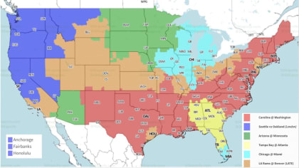 NFL Week 2 TV Coverage Map