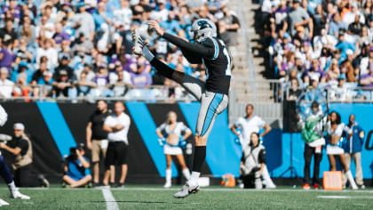 Carolina Panthers wide receiver Brandon Zylstra warms up before an NFL  football game against the Atlanta Falcons Thursday, Oct. 29, 2020, in  Charlotte, N.C. (AP Photo/Gerry Broome Stock Photo - Alamy