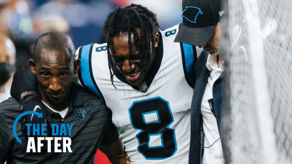 Carolina Panthers cornerback Jaycee Horn (8) lines up on defense during an  NFL football game against the Atlanta Falcons, Thursday, Nov. 10 2022, in  Charlotte, N.C. (AP Photo/Brian Westerholt Stock Photo - Alamy