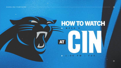 How to watch, listen and live stream: Carolina at Cincinnati in Week 9