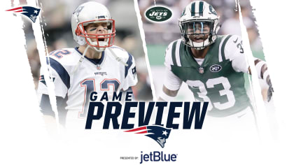 Who are the Patriots-Jets football game announcers for today on