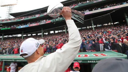 Rob Gronkowski gets Super Bowl LIII ring, Bill Belichick tells retired TE  'good job' for denting trophy 