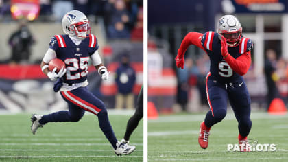 New England Patriots cornerback Marcus Jones (25) lines up for a play  during an NFL football