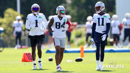 New England Patriots wide receiver Tyquan Thornton (11) runs a