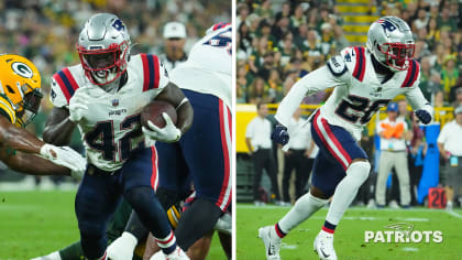 New England Patriots running back J.J. Taylor (42) walks off the