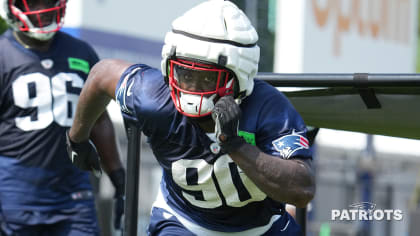 Seattle Seahawks defensive tackle Poona Ford runs through a drill